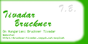 tivadar bruckner business card